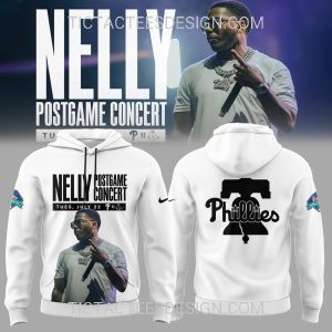 Philadelphia Phillies Nelly Postgame Concert at Citizens Bank Pack 2025 Hoodie – White