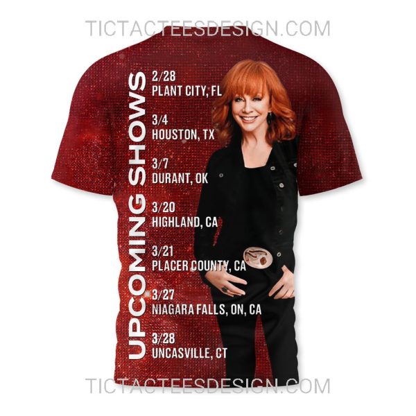 Reba Upcoming Shows 2025 3D Shirt