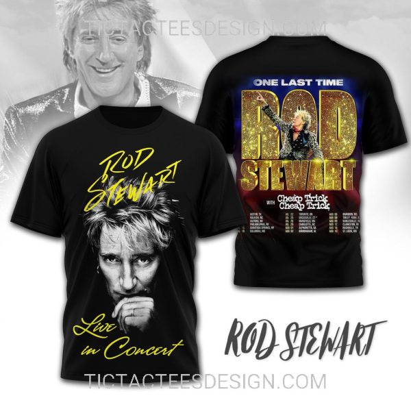 Rod Stewart One Last Time Tour 2025 3D Shirt