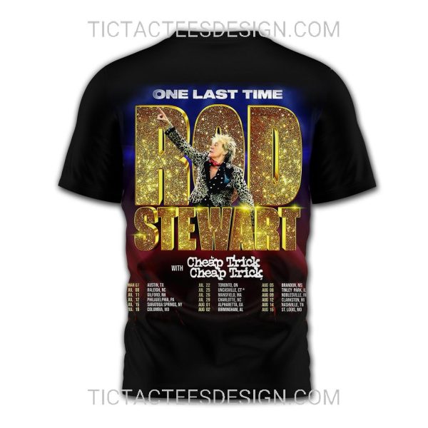 Rod Stewart One Last Time Tour 2025 3D Shirt