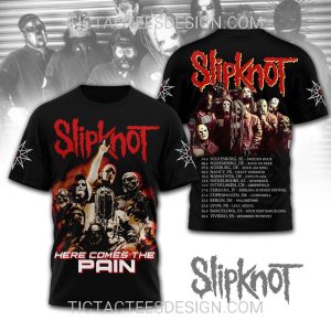 Slipknot Here Comes The Pain 25th Anniverasry Tour 2025 3D Shirt