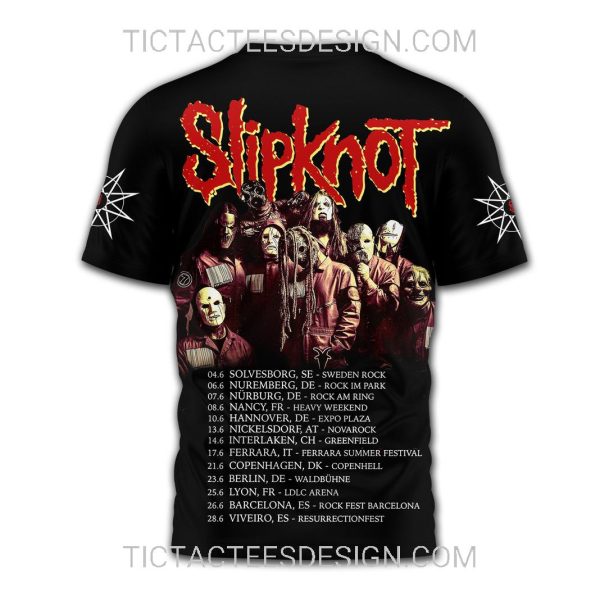 Slipknot Here Comes The Pain 25th Anniverasry Tour 2025 3D Shirt