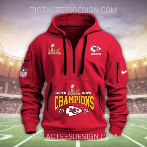 Super Bowl LIX Champions 2024 Kansas City Chiefs Quarter Zip Hoodie