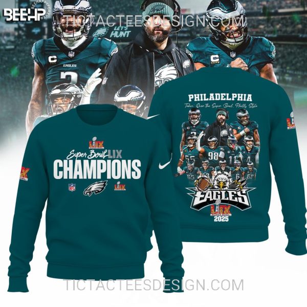 Super Bowl LIX Champions 2025 Philadelphia Eagles T-Shirt