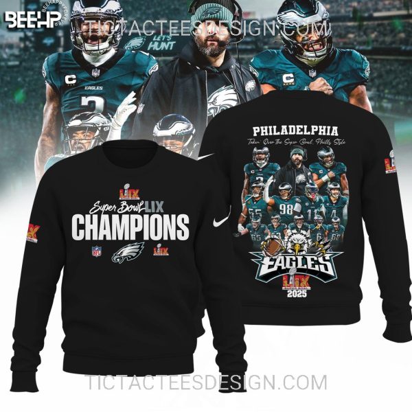 Super Bowl LIX Champions 2025 Philadelphia Eagles T-Shirt