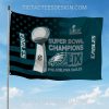 Philadelphia Eagles 2024 Super Bowl LIX Champions Flag