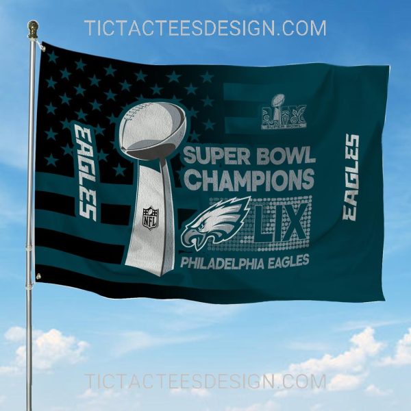 Super Bowl LIX Champions Philadelphia Eagles Flag