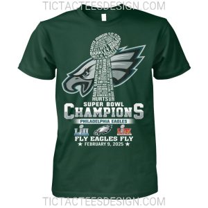 Super Bowl LIX Champions Philadelphia Eagles Fly Eagles Fly February 9, 2025 T-Shirt