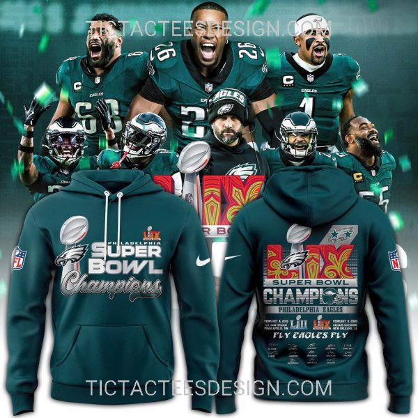 Super Bowl LIX Champions Philadelphia Eagles Fly Eagles Fly Hoodie