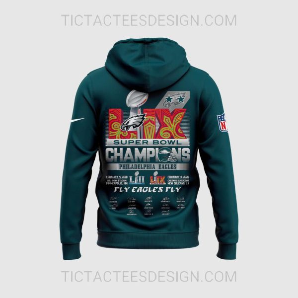 Super Bowl LIX Champions Philadelphia Eagles Fly Eagles Fly Hoodie