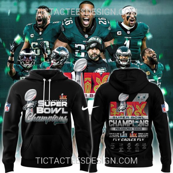 Super Bowl LIX Champions Philadelphia Eagles Fly Eagles Fly Hoodie