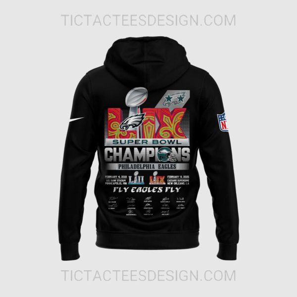 Super Bowl LIX Champions Philadelphia Eagles Fly Eagles Fly Hoodie