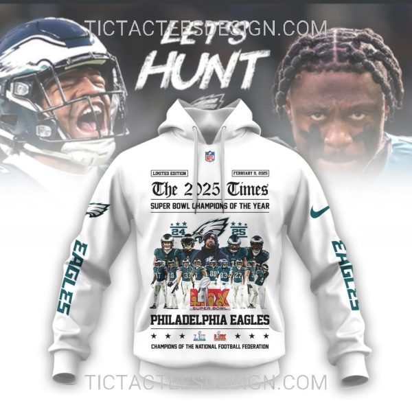 The 2025 Times Super Bowl Champions Of The Year Philadelphia Eagles T-Shirt