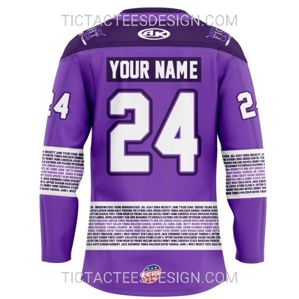 Utah Grizzlies Fight Cancer Night Custom Jersey